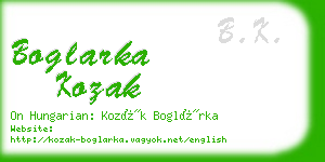 boglarka kozak business card